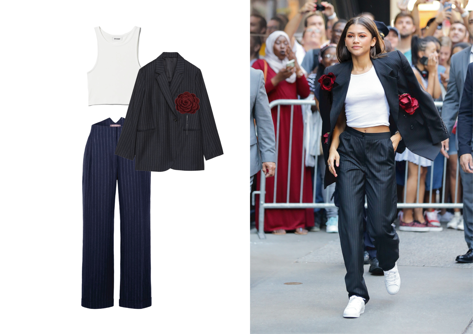 Zendaya's Crop Top & Pants Outfit Offered A Rare Glimpse Into Her Off-Duty  Style