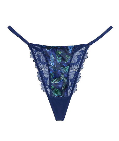 Baroque Butterfly Lace Bralette in Blue